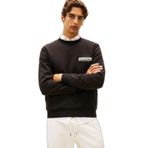 Erkek Regular Fit Yuvarlak Yakalı Logo Baskılı Uzun Kollu Siyah Sweatshirt MW0MW41433-BDS