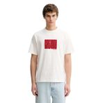 Erkek Regular Fit Yuvarlak Yakalı Logo Desenli Kısa Kollu Beyaz T-Shirt LV04RE832G-YBH