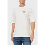 Erkek Regular Fit Yuvarlak Yakalı Logo İmzalı Pamuklu Kısa Kollu Beyaz T-Shirt LV04RE828G-YAF