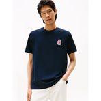 Erkek Regular Fit Yuvarlak Yakalı Logo Kabartmalı%100 Pamuklu Kısa Kollu Lacivert T-Shirt MW0MW40024-DW5