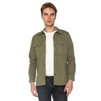 Erkek Regular Fit%100 Cotton Baharlık İnce Kot Gömlek Ceket HAKİ XXL