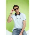 Erkek Regular Kalıp Polo Yaka T-shirt Buz Mavi
