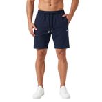 Erkek Regular Yüksek Baskılı İnce Yazlık Spor Şortu (Lacivert, 2XL)