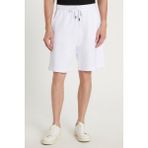 Erkek Relax Fit Rahat Kesim %100 Pamuk Beli Bağcıklı Beyaz Şort - 2XL