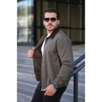 Erkek Relaxed Canvas Haki Ceket - M