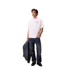 Erkek Renkli Calvin Yazı Desen Kısa Kol Regular Fit Beyaz T-Shirt LV04RC808G-YAA