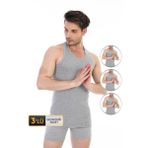 Erkek Ribana Spor Gri Atlet 915 3'lü Ekonomik Paket