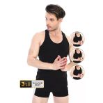 Erkek Ribana Spor Siyah Atlet 915 3'lü Ekonomik Paket