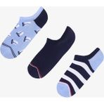 Erkek Sail 3lü Çok Renkli Sneaker Çorap - 39 - 42