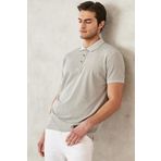 Erkek Sarı Beyaz-Gri-Nar Çiçeği 3'lü Çekmeyen Pamuklu Slim Fit Dar Kesim Kıvrılmaz Polo Yaka Tişört