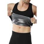 Erkek Sauna Korse atlet sporcu termal atlet incelme ve terleme etkili zıyıflama korsesi yağ yakmaya yardımcı (siyah, X-Large)