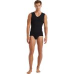 Erkek Sıfır Kol V Yaka Siyah Korseli Atlet 9208 Blackspade SİYAH 2XL