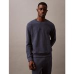 Erkek Sıfır Yaka Baskılı Rahat Kesim Günlük Mavi Sweatshirt 000NM2708E-PPK