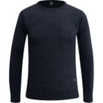 Erkek Sıfır Yaka Kazak Desenli Çelik Örgü Klasik Kalıp - 5202C - Lacivert - 2XL