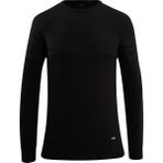 Erkek Sıfır Yaka Kazak Triko Şerit Desenli Klasik Kalıp - 5247C - Siyah - XL