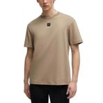 Erkek Sıfır Yaka Marka Logolu Bej T-Shirt 50505201-219