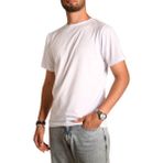Erkek Sıfır Yaka Regular Fit Kısa Kol Tişört - Beyaz - XL