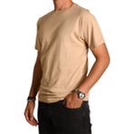 Erkek Sıfır Yaka Regular Fit Kısa Kol Tişört BGL-ST04713 (Bej) - M