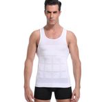 Erkek Sıkılaştırıcı Atlet Korse, Bel ve Göğüs Toparlayıcı, Dik Duruş Korsesi, Jinekomasti İçin (Beyaz, 2XL)