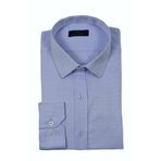 Erkek Silim Fit Uzun Kol Armürlü Gömlek BGL-ST03303 BUZ.MAVİ S