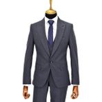 Erkek Silim Fit Yelekli Çift Yırtmaçlı Takım Elbise BGL-ST04737 - 56 - Lacivert