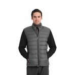 Erkek Şişme Mont Kolu Örme Ribanalı Standart Fit Gri 3XL