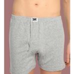 Erkek Siyah 6'Lı Paket Pamuklu Ribana Spor Boxer