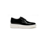 Erkek Siyah Açma Deri Sneaker Ayakkabı
