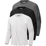 Erkek Siyah-Beyaz-Antrasit 3'lü Paket Basic Uzun Kollu Tişört Sporcu Body T-Shirt - XL