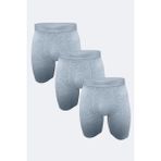 Erkek Siyah Beyaz Gri 3 Lü Paket Uzun Paçalı Modal Boxer 3m019