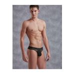 Erkek Siyah Dantel Detaylı Tanga String -1252