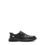Erkek Siyah Deri Casual Sandalet 25SFD696718