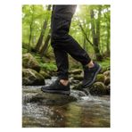 Erkek Siyah Gümüş Trekking Kısa Bot Outdoor Ortopedik Ayakkabı 405