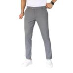Erkek Siyah Italyan Kesim Likralı Kumaş Pantolon Dar Kesim Boru Paça Spor Tarzı Klasik Pantalon (Koyu Gri, 34)