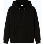 Erkek Siyah Kapüşonlu Düz Sweatshirt Basic Erkek Siyah Sweatshirt - 2XL