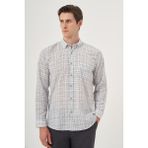Erkek Siyah Keten Trend Regular Fit Dğmeli Yaka Gömlek - 2XL