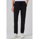 Erkek Siyah Örme Trend İpli Slim Fit Jogger Pantolon