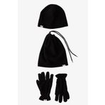 Erkek Siyah Polar Bere Boyunluk Eldiven Set