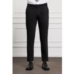 Erkek Siyah Poliviskon Basic Slim Fit Dar Kesim Pantolon