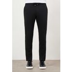 Erkek Siyah Poliviskon Trend İpli Jogger Slim Fit Spor Pantolon
