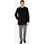 Erkek Siyah Regular Fit Kaşmir Kısa Kaban - 54