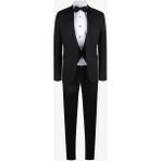 Erkek Siyah Slim Fit Hakim Yaka Yelekli Desenli Damatlık - 60 / 6 - 6 Drop