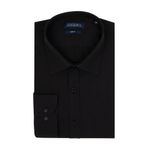 Erkek Siyah Slim Fit Pamuklu Uzun Kollu Gömlek
