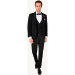 Erkek Siyah Slim Fit Şal Yaka Yelekli Damatlık - 44 / 6 - 6 Drop