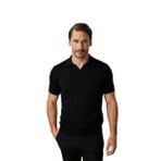 Erkek Siyah Triko Polo Yaka Tişört – Şık ve Modern Fit