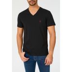 Erkek Siyah V Yaka Regular Fit Basic Tişört C2T0N2O2