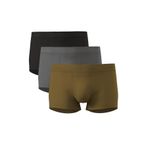 Erkek Siyah/Gri/Haki Trunk 3'lü Boxer