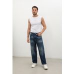 Erkek Skater Fit Jean Pantolon Lacivert