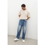 Erkek Skater Fit Jean Pantolon Mavi