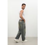 Erkek Skater Fit Jean Pantolon Tint Yeşil